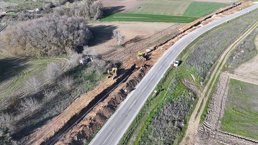 Edirne'ye Süloğlu Barajı'ndan su temini için isale hattındaki yenileme çalışmaları sürüyor