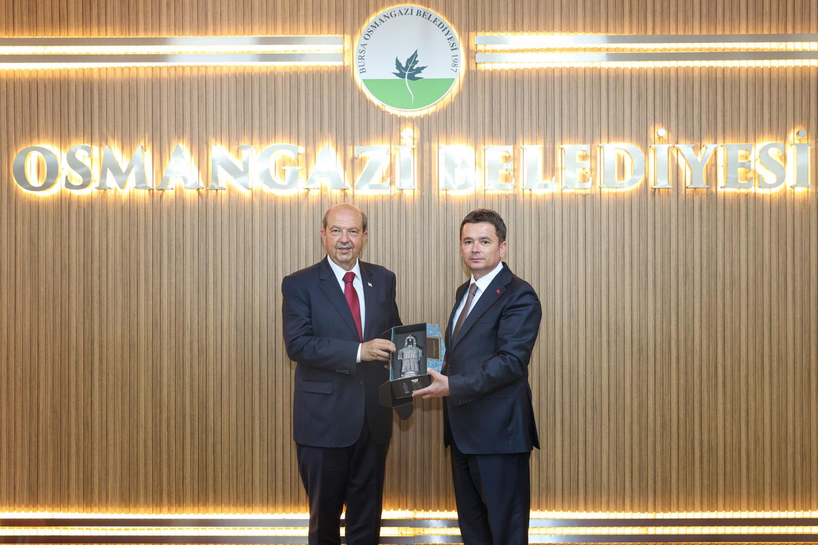 Başkan Aydın, KKTC 5. Cumhurbaşkanı Ersin Tatar'ı ağırladı