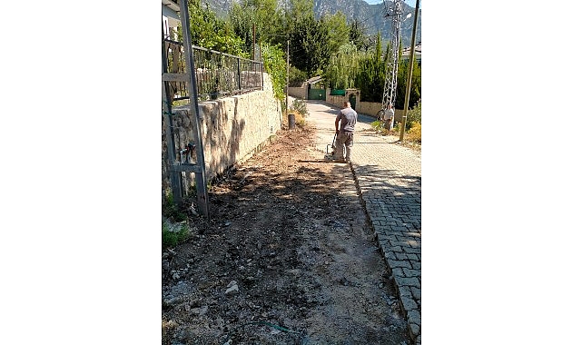 Kemer'de altyapı çalışmaları 