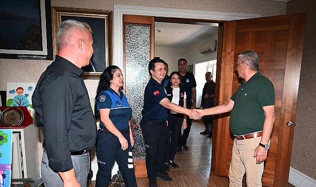Zabıta Müdürü Kurtoğlu'ndan Başkan Topaloğlu'na ziyaret 