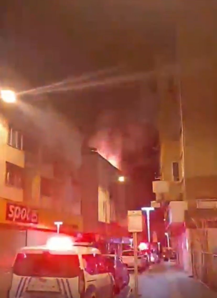 Burdur’da 4 katlı binada korkutan yangın
