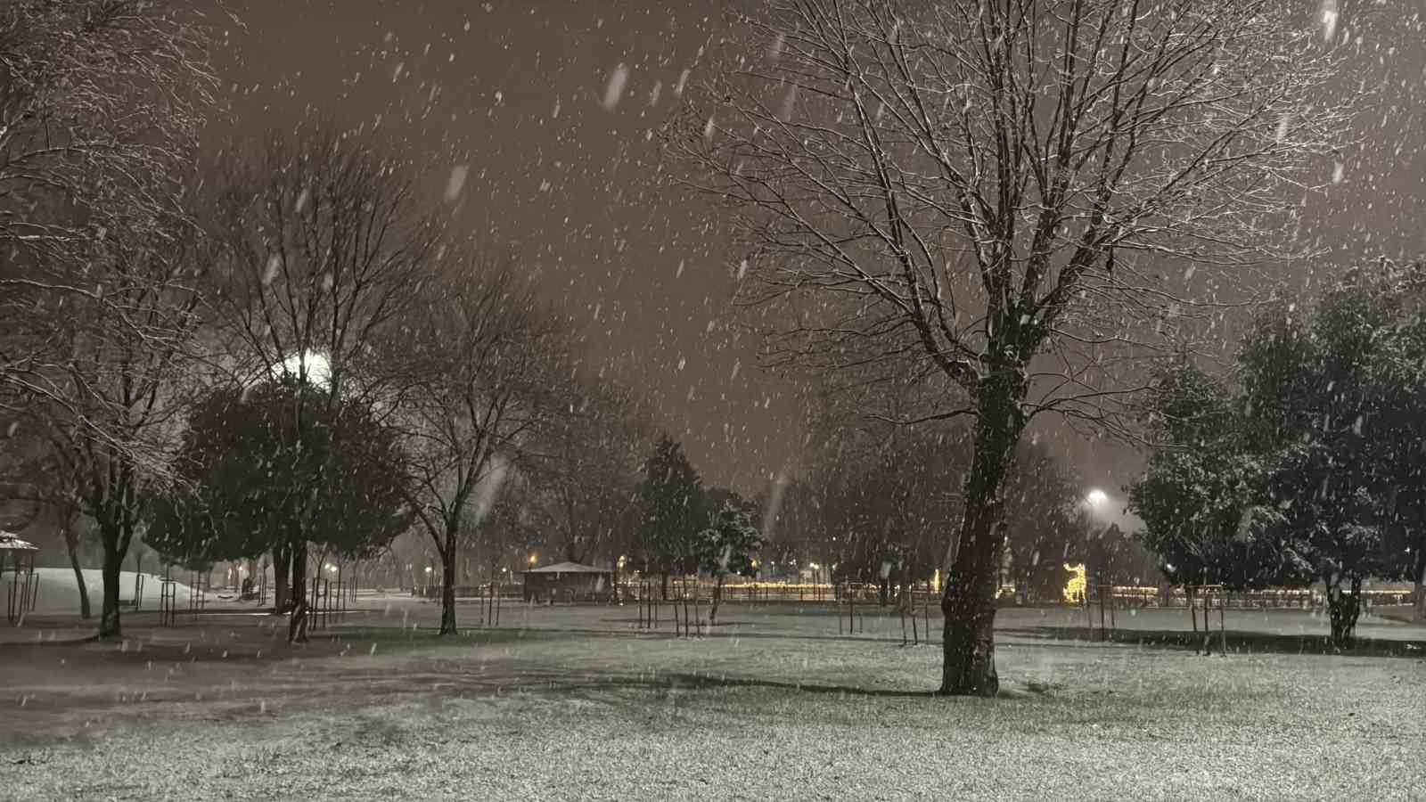 Sakarya’da lapa lapa kar yağışı başladı
