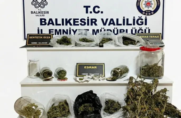 Balıkesir’de uyuşturucu operasyonu 
