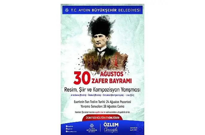 Başkan Çerçioğlu'ndan 30 Ağustos Temalı Ödüllü Resim, Şiir ve Kompozisyon Yarışması