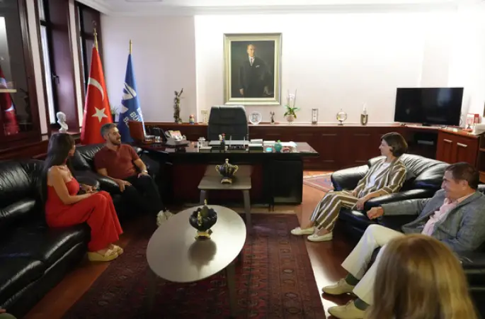 Belçika'nın Berchem Belediye Başkanı Öztürk, Başkan Ünlüce'yi ziyaret etti
