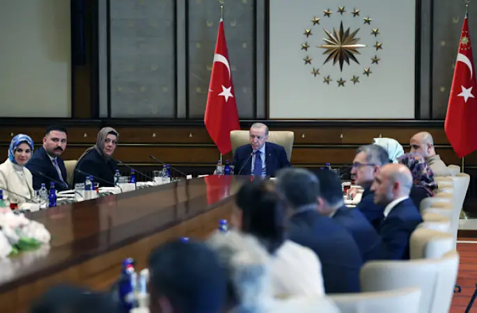 Cumhurbaşkanı Erdoğan, şehit ailelerini kabul etti
