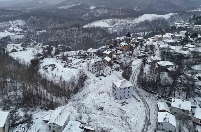 Demirköy’de kartpostallık kış manzarası
