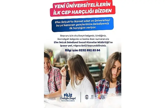Efes Selçuk Belediyesi'nden Üniversiteli Gençlere İlk Harçlık Desteği