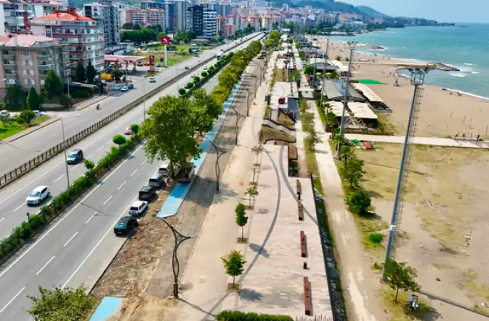 Giresun Belediyesi plajlar bölgesinde otopark çalışması başlattı