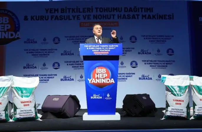 İBB’den çiftçilere 116 ton yem bitkisi tohumu ve hasat makinesi desteği