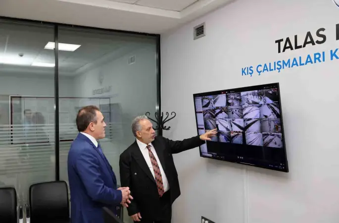 Talas’ta kış çalışmalarına teknolojik takip
